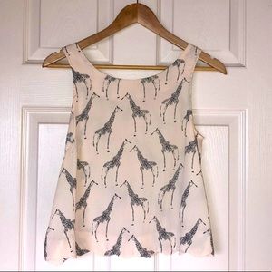 Maude Giraffe Sleeveless Chiffon Blouse Size S